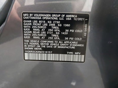 2022 Volkswagen Atlas 3.6L V6 SE w/Technology