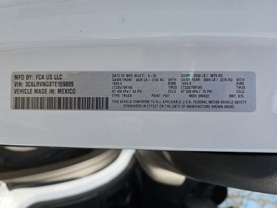 2026 RAM ProMaster 1500 Low Roof