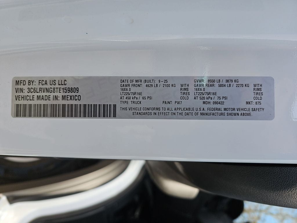 2026 RAM ProMaster 1500 Low Roof