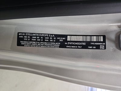 2025 FIAT 500e Battery Electric