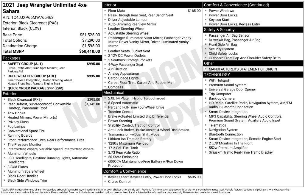 2021 Jeep Wrangler Unlimited Sahara 4xe