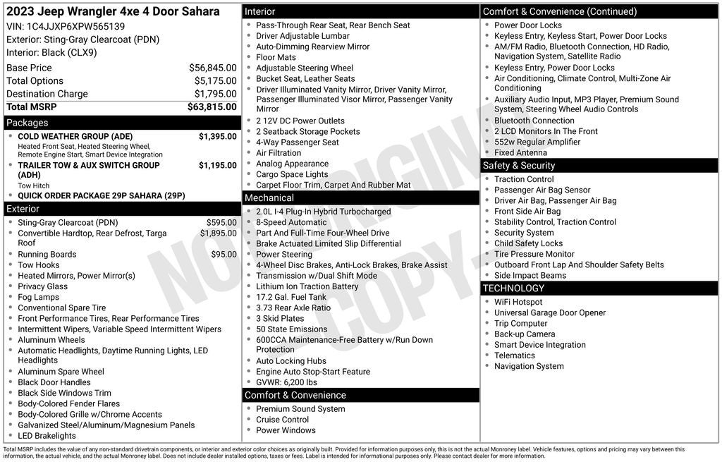 2023 Jeep Wrangler Sahara 4xe