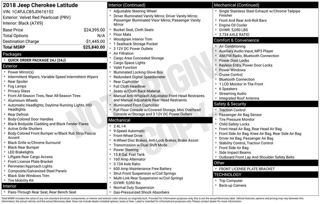 2018 Jeep Cherokee Latitude