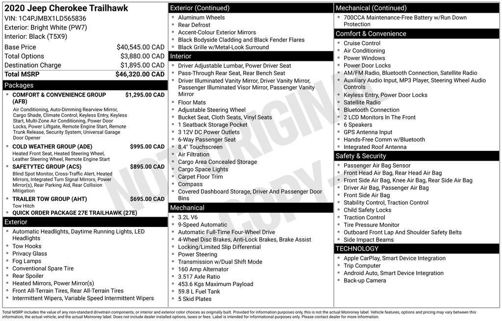 2020 Jeep Cherokee Trailhawk