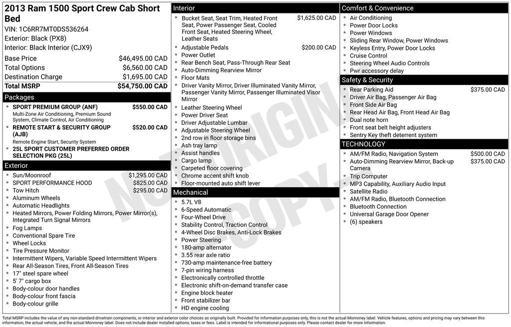 2013 RAM 1500 Sport