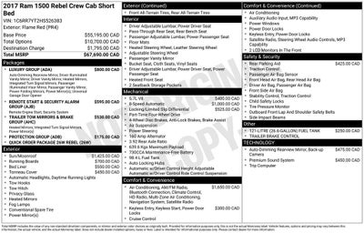 2017 RAM 1500 Rebel Power Sunroof & Navigation System