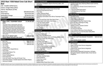 2023 RAM 1500 Rebel Navigation System &12" Touchscreen Display