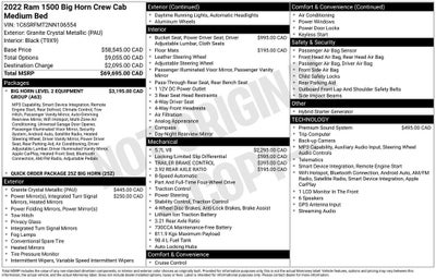 2022 RAM 1500 Big Horn/Lone Star Level 2 Equipment Group