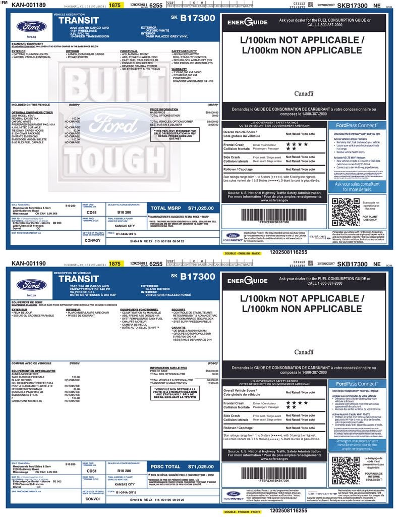 2025 Ford Transit-250 Base