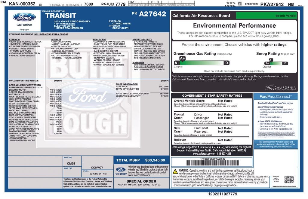 2023 Ford E-Transit-350 Base