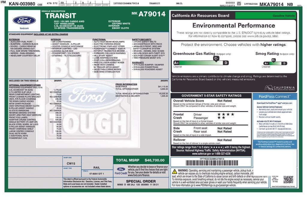 2021 Ford Transit-150 Base