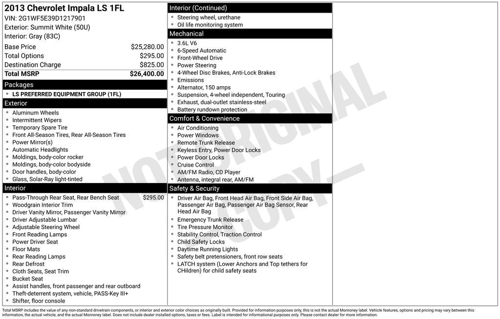 2013 Chevrolet Impala LS