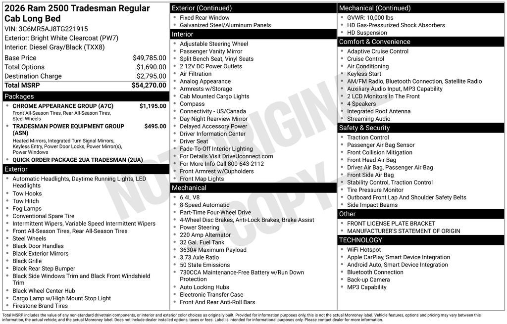 2026 RAM 2500 Tradesman