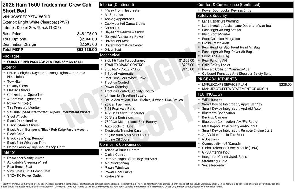 2026 RAM 1500 Tradesman