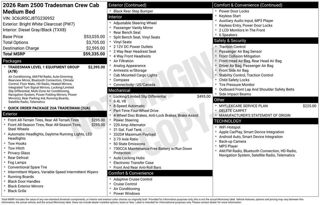2026 RAM 2500 Tradesman