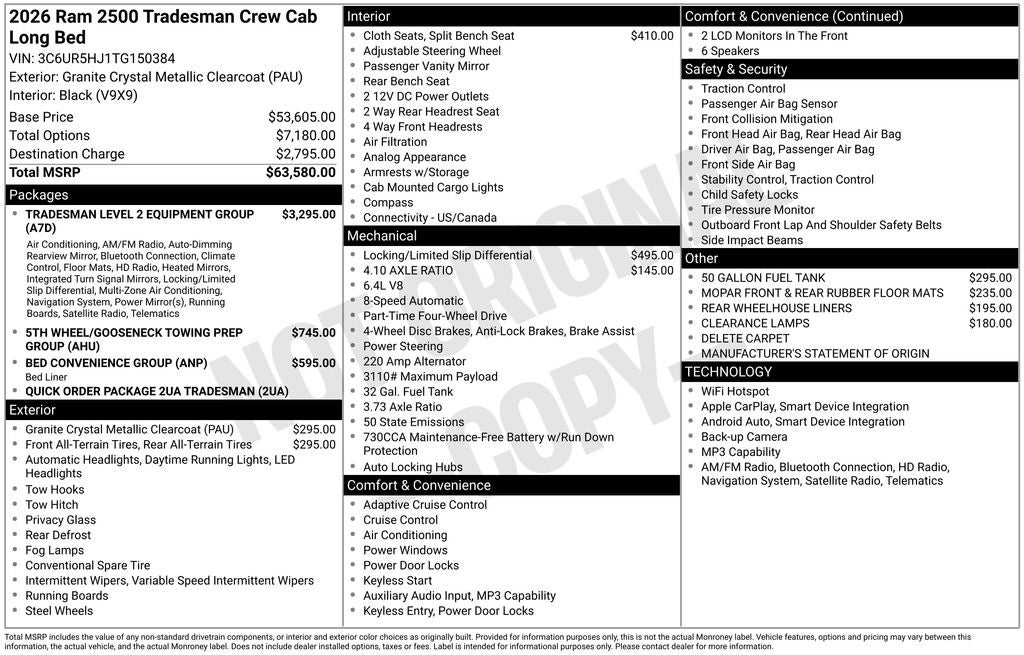 2026 RAM 2500 Tradesman