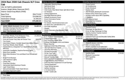 2024 RAM 3500 SLT FLAT BED