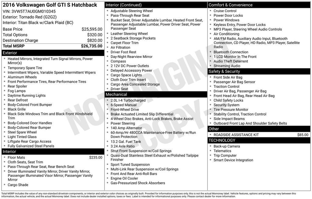 2016 Volkswagen Golf GTI S