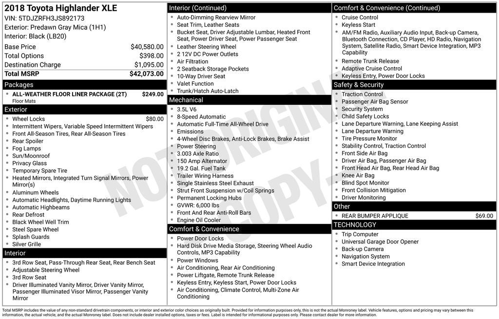 2018 Toyota Highlander XLE