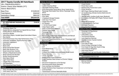 2017 Toyota Corolla iM Base