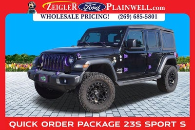 2018 Jeep Wrangler Unlimited Sport S V6 4 DOOR LIFT KIT CUSTOM WHEELS TIRES