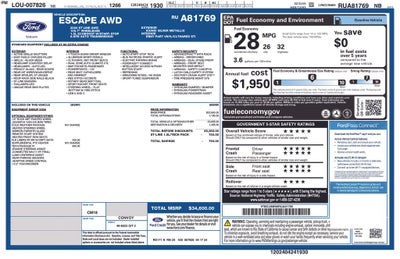 2024 Ford Escape ST-Line AWD Leather Rear Camera