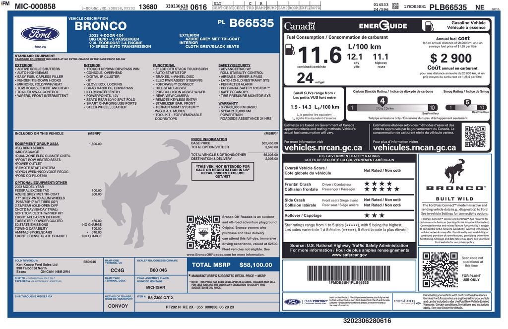 2023 Ford Bronco Big Bend