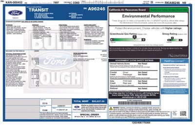 2024 Ford Transit-250 Base Low Roor Cargo Van Rear Camera
