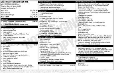 2024 Chevrolet Malibu LS 1FL