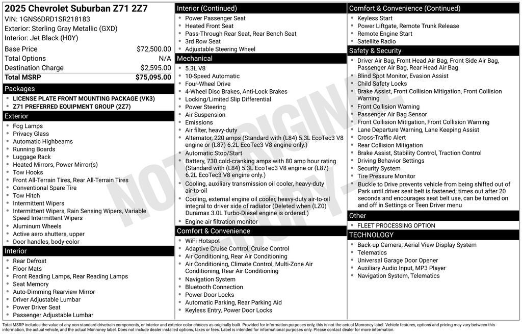 2025 Chevrolet Suburban Z71