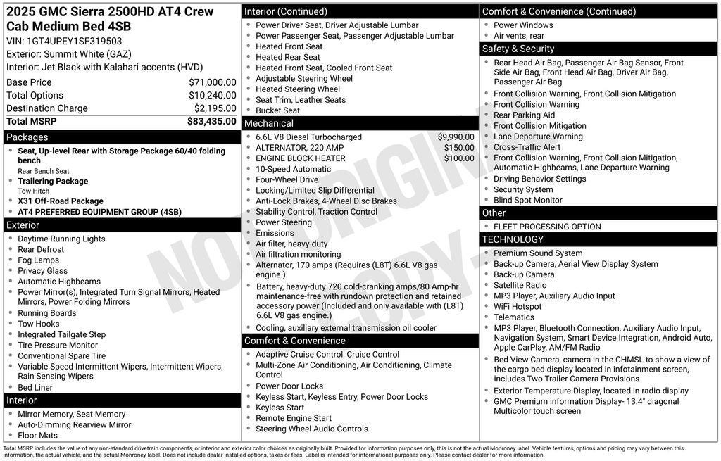 2025 GMC Sierra 2500HD AT4
