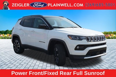 2023 Jeep Compass Limited Leather 4x4 Power Moonroof Black 2 Tone Top
