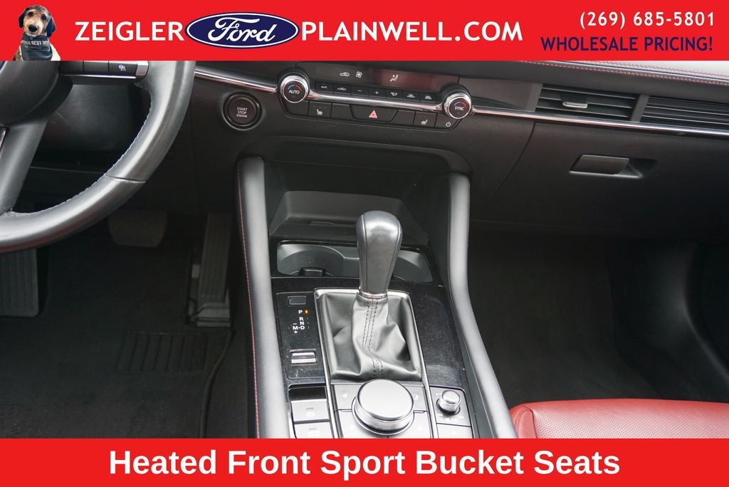 2024 Mazda Mazda3 2.5 S Carbon Edition AWD Moonroof Heated Red Leather Seats 18" Black Wh