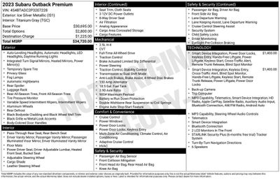 2023 Subaru Outback Premium