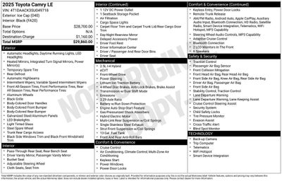 2025 Toyota Camry Base