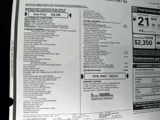 2026 Jeep Wrangler WRANGLER 4-DOOR SPORT S