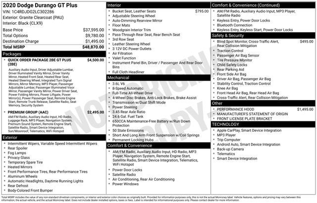 2020 Dodge Durango GT Plus