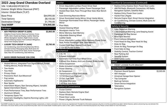 2023 Jeep Grand Cherokee Overland 4x4