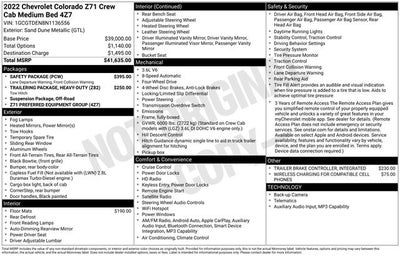 2022 Chevrolet Colorado Z71