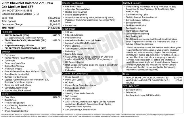 2022 Chevrolet Colorado Z71