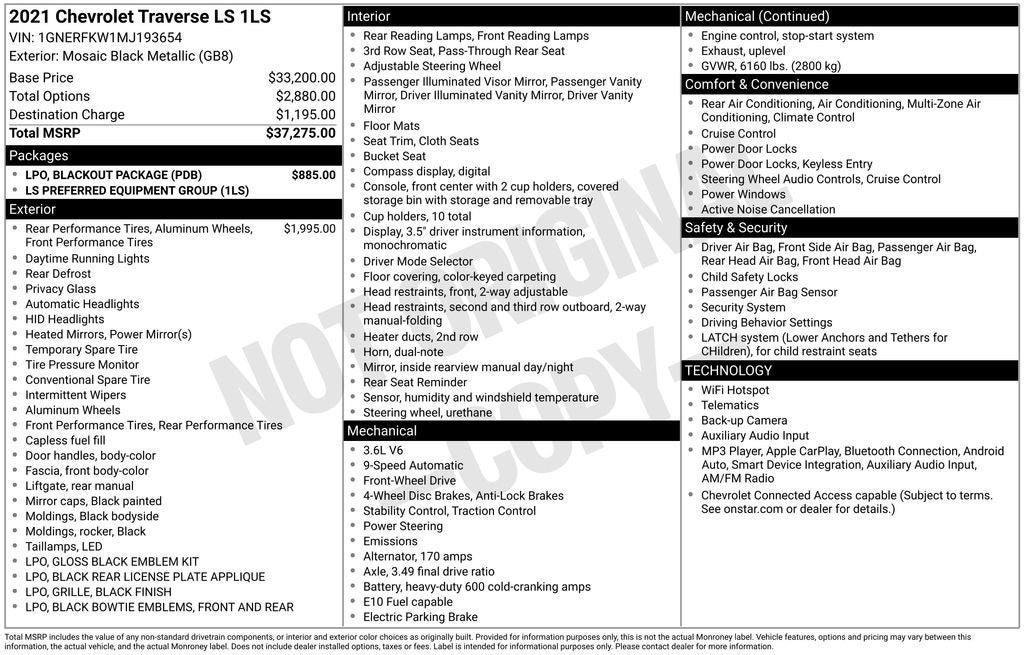 2021 Chevrolet Traverse LS