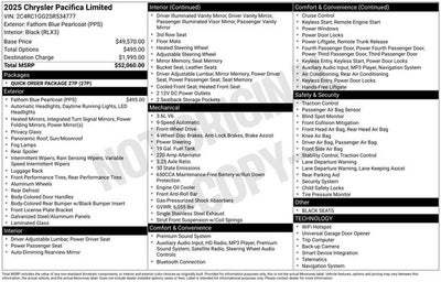 2025 Chrysler Pacifica Limited