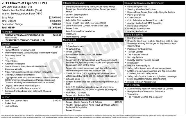 2011 Chevrolet Equinox LT 2LT