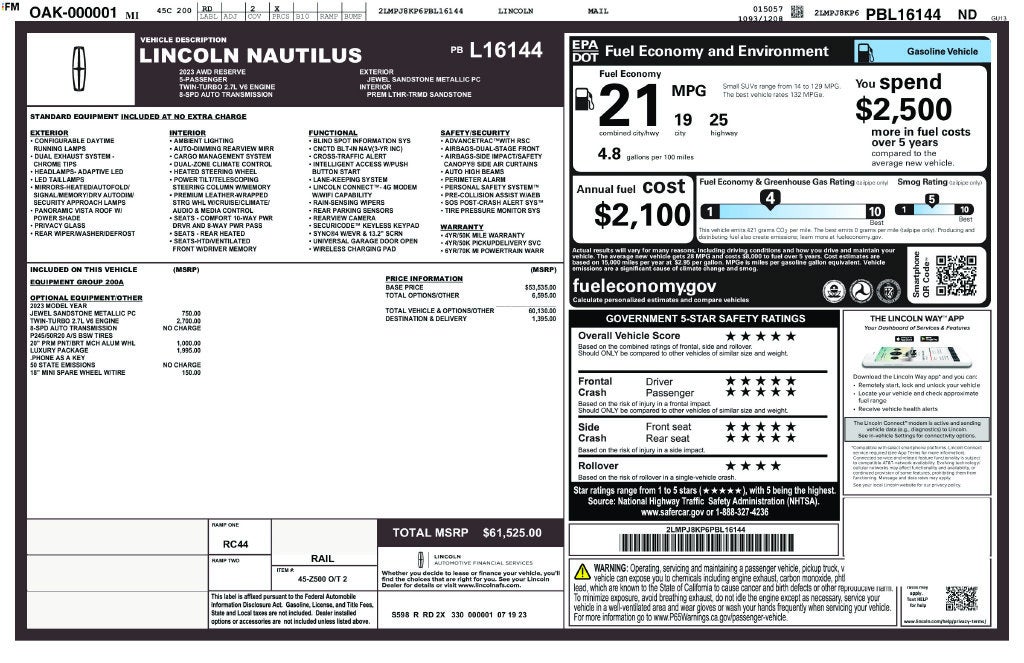 2023 Lincoln Nautilus Reserve