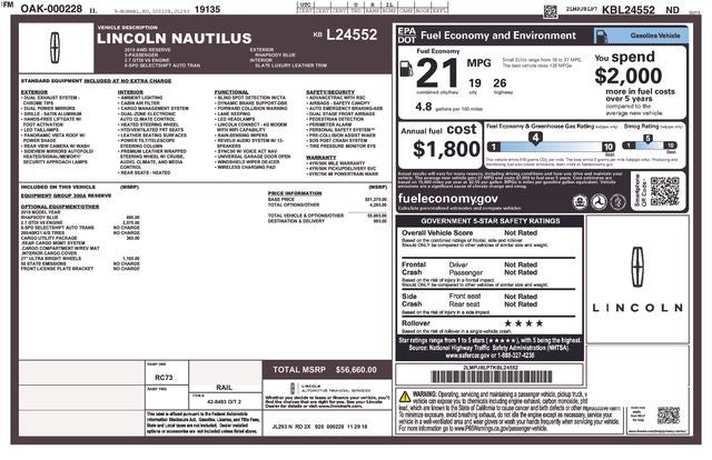 2019 Lincoln Nautilus Reserve