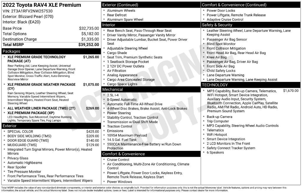 2022 Toyota RAV4 XLE Premium