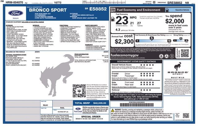 2025 Ford Bronco Sport Badlands