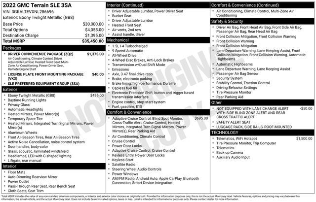 2022 GMC Terrain SLE