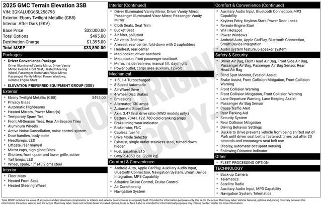 2025 GMC Terrain AWD Elevation