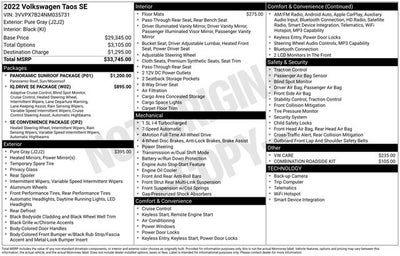 2022 Volkswagen Taos 1.5T SE